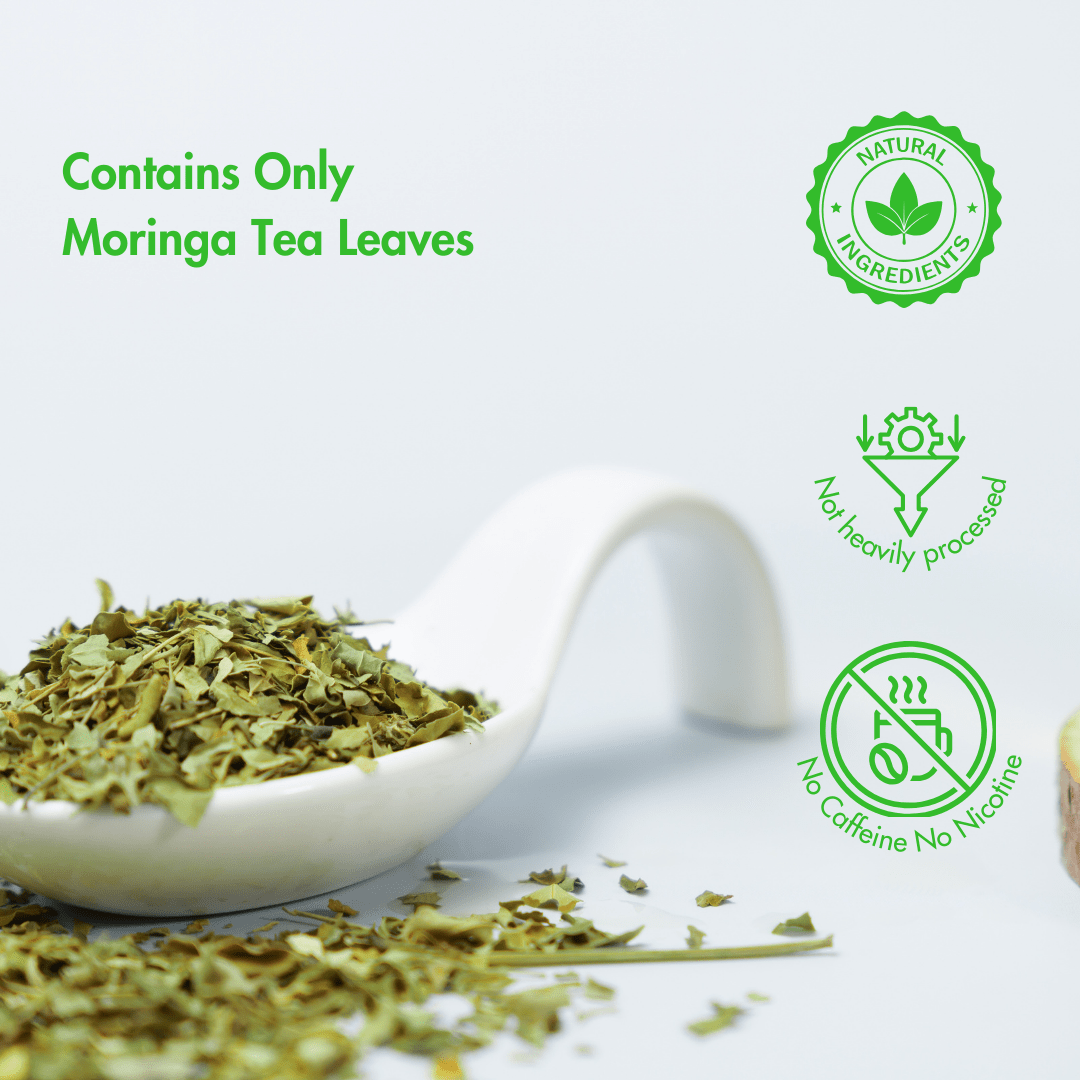 Multipurpose Moringa Tea Leaves (40g) | Pure Dried Moringa – Tea on Brown Living™. SKU: moringa1. Img 2.