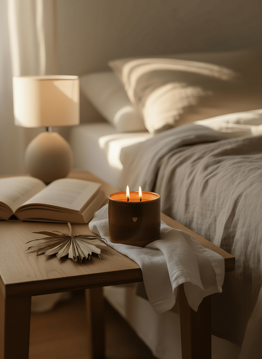 Muse Ceramic Candle | Hand Poured Scented Candle In Ceramic Jar – Candles & Fragrances on Brown Living™. SKU: CC3_N. Img 1.