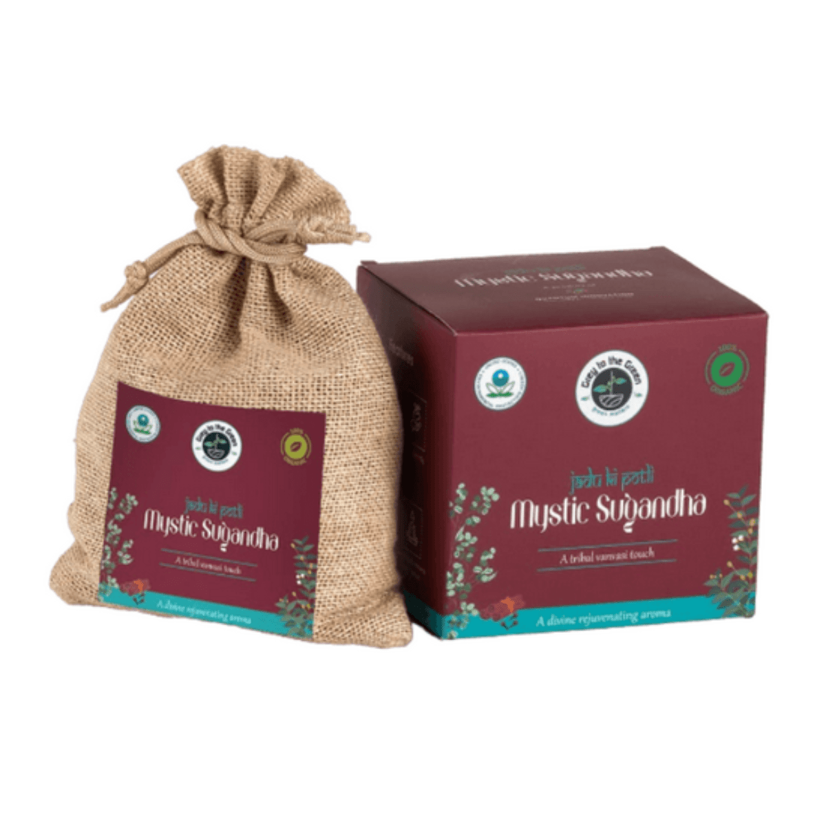 Mystic Sugandha Aroma Pouch | Divine Mystic Fragrance | Natural Aroma – Fragrance Diffusers on Brown Living™. SKU: B001-MysticSugandha. Img 1.