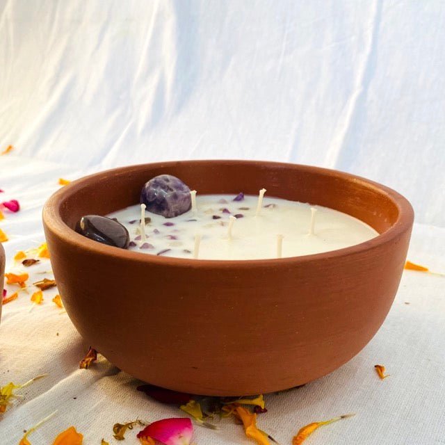 Nalika Candles | 5 wick and 7 wick | Citronella and Peppermint – Outdoor Candles by Pravaah India available on Brown Living™. 7 Wick . SKU: CAN006_A7_BL. Img 6.