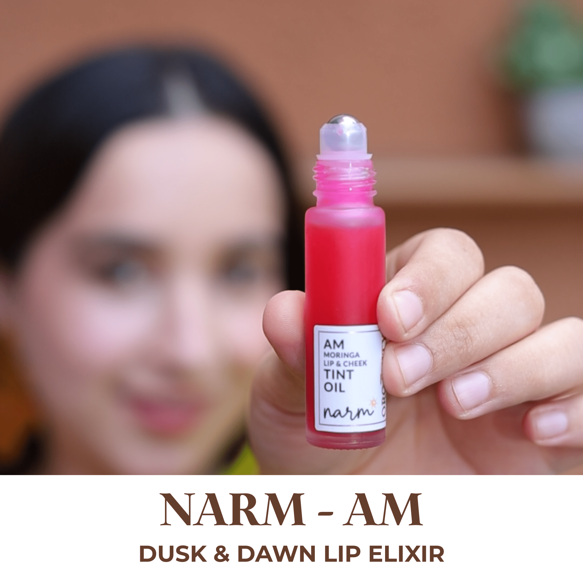Narm Dusk & Dawn Lip Elixir – AM Tint & PM Lip Therapy Duo – Lip Combo Pack on Brown Living™. SKU: ORG-NARM-LIPDUO01. Img 9.