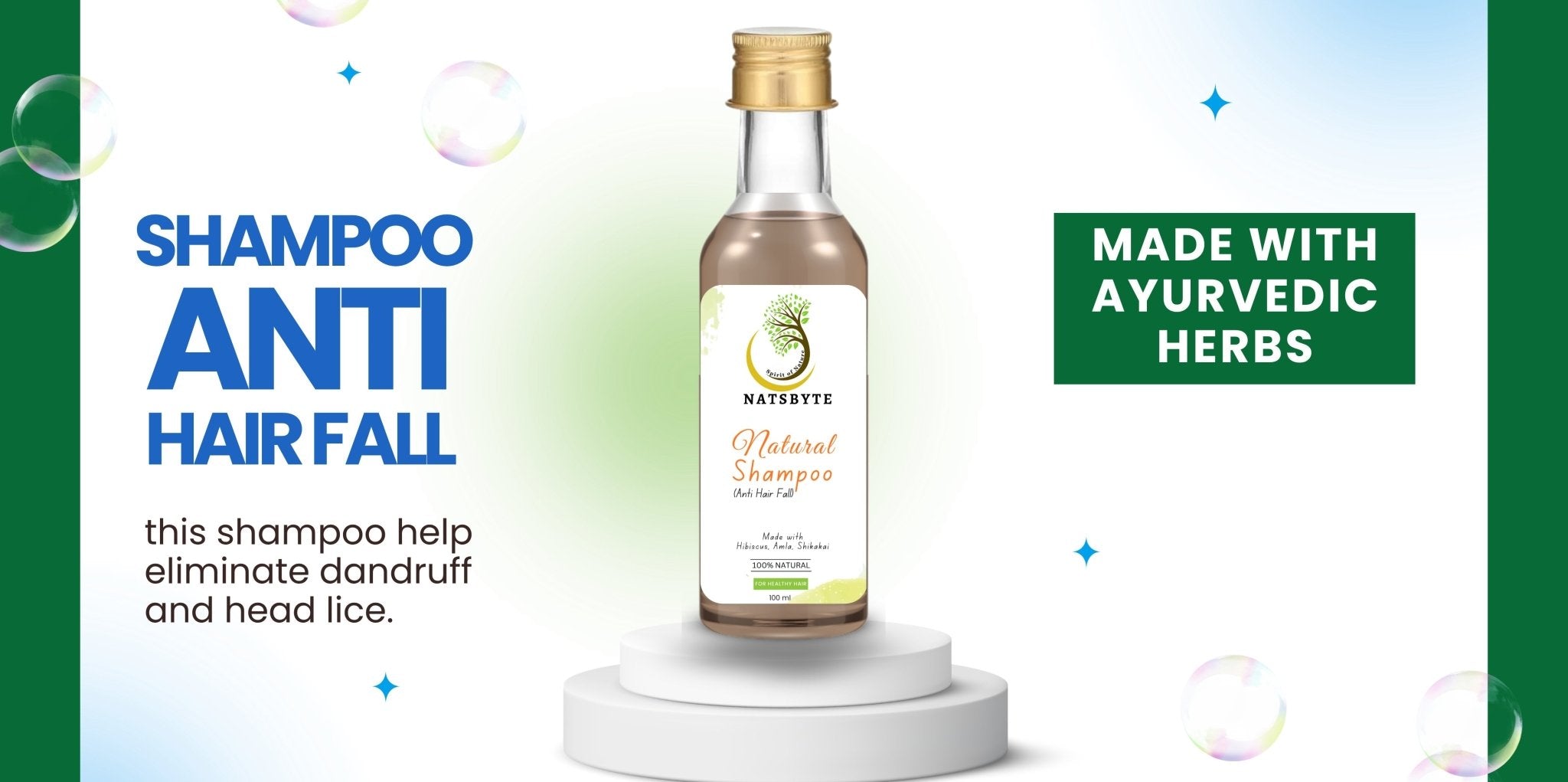 Natural Ayurvedic Shampoo | SLS Free | Chemical Free | Anti Hair Fall – Hair Shampoo on Brown Living™. SKU: NATURALSHAMPOO. Img 1.
