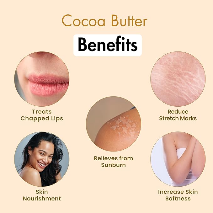 Natural Cacao Cocoa Butter Pure Skin And Hair Care – Chocolates on Brown Living™. SKU: cocoa_butter_1kgN. Img 3.