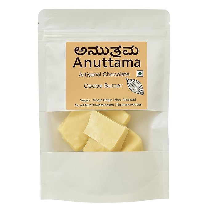 Natural Cacao Cocoa Butter Pure Skin And Hair Care – Chocolates on Brown Living™. SKU: cocoa_butter_1kgN. Img 1.