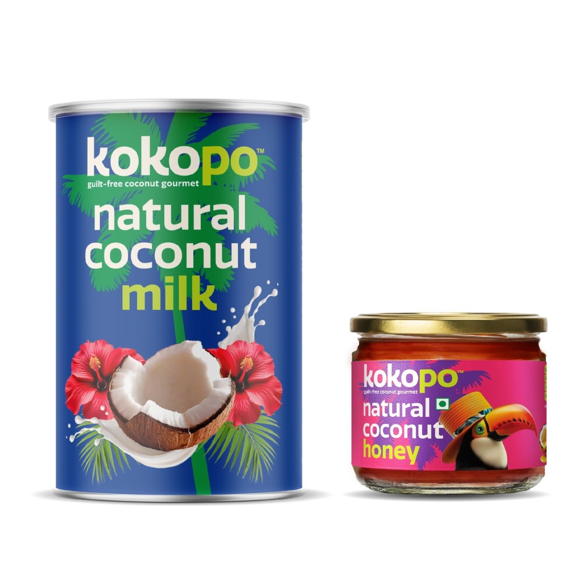 Natural Coconut Milk (400ml) & Coconut Honey (350g) Combo Pack – Vegan Milk on Brown Living™. SKU: NCM - NCH - 750. Img 1.