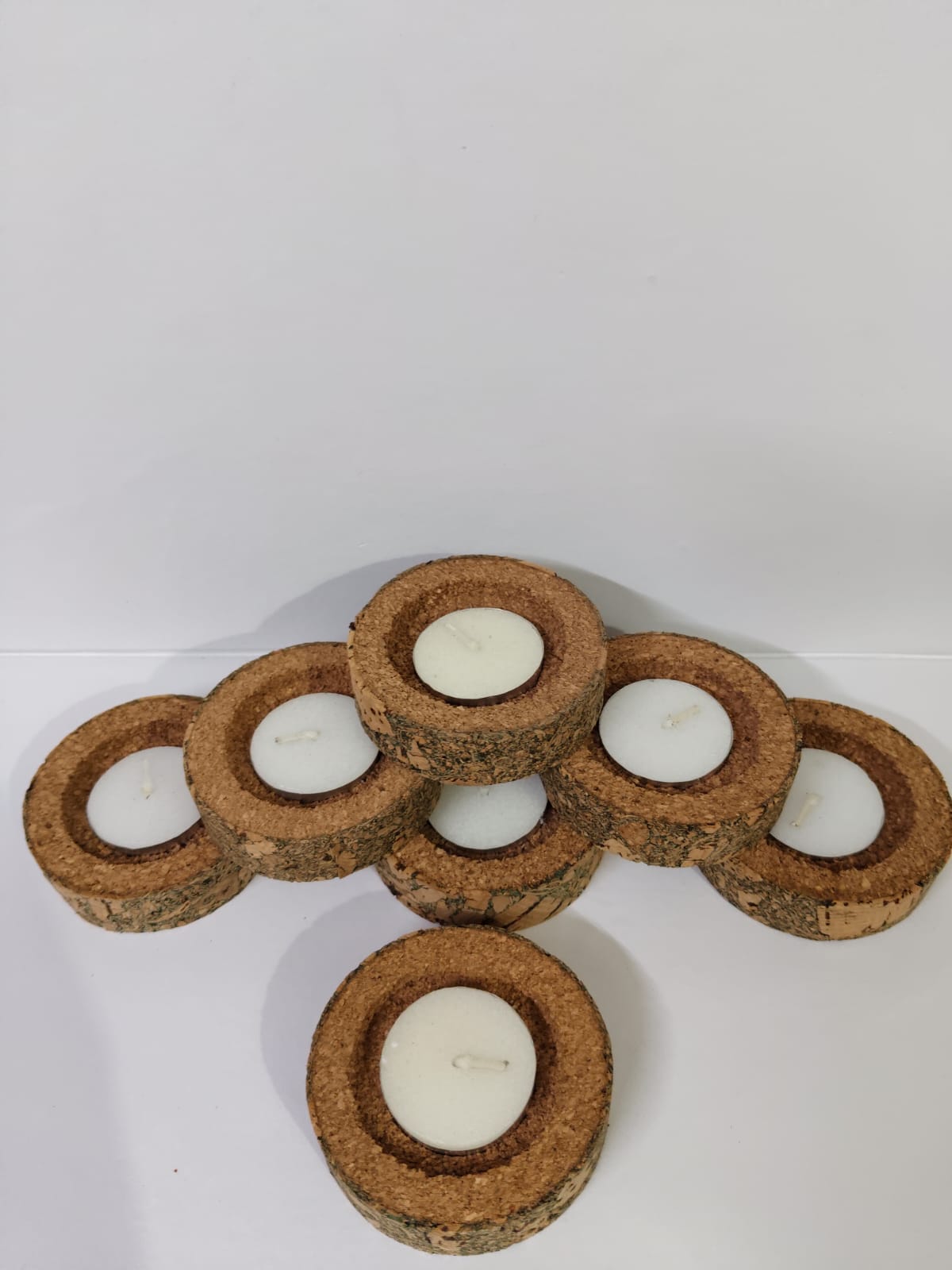 Natural Cork Tealight Candle Holder- Set Of 2 – Candles & Fragrances on Brown Living™. SKU: BRC-CTH-NAT-01. Img 4.