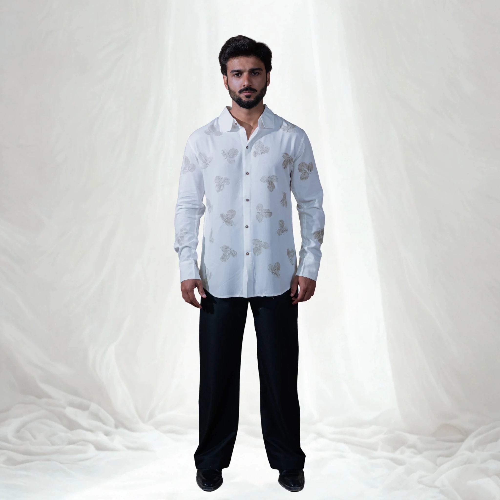 Natural Fabric Breathable Bamboo Shirt For Men – Men Shirt on Brown Living™. SKU: Aayu42. Img 1.