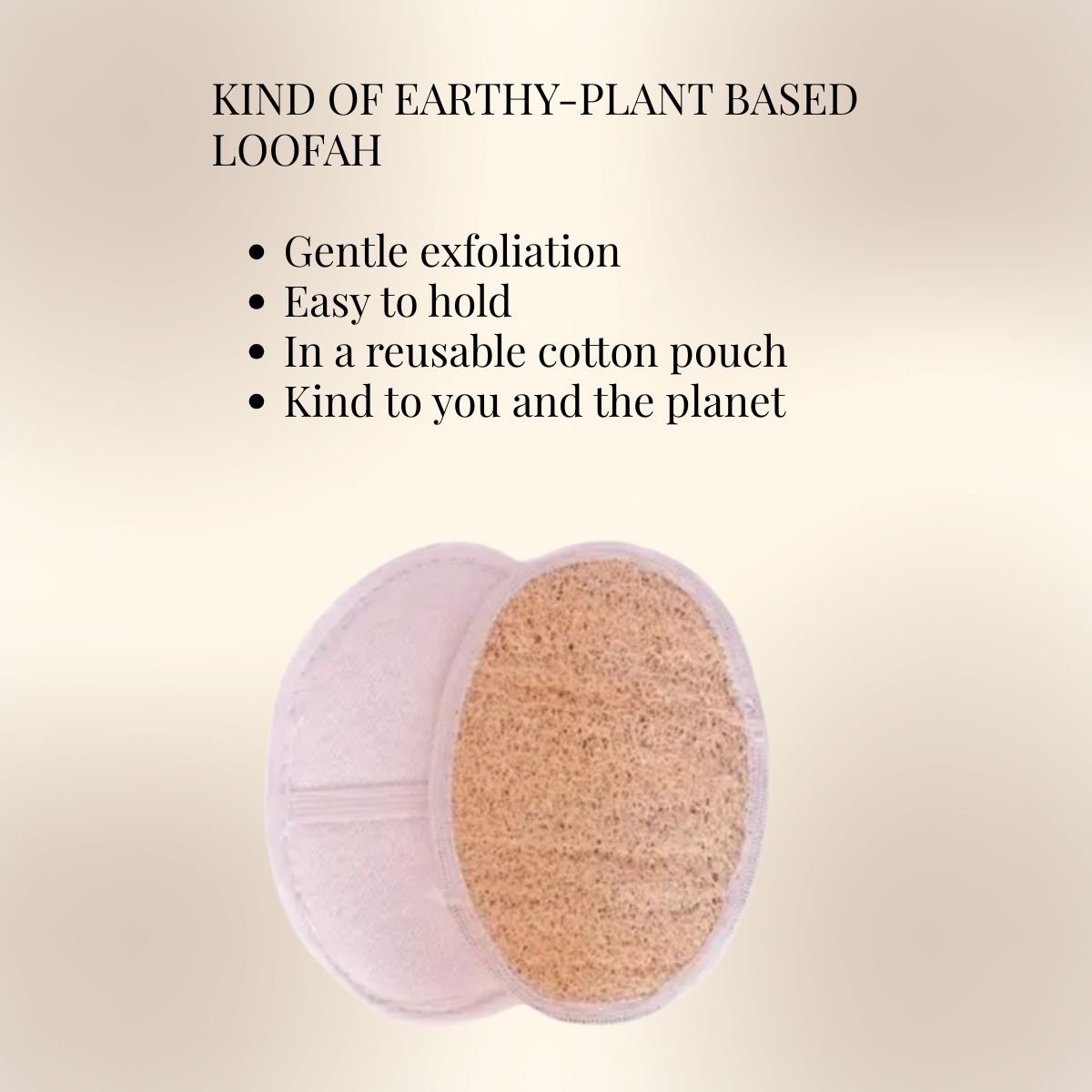 Natural Gourd Loofah with Elastic Grip | Easy - Hold Body Scrubber – Body Scrub on Brown Living™. SKU: KOE-015-HL-2. Img 1.