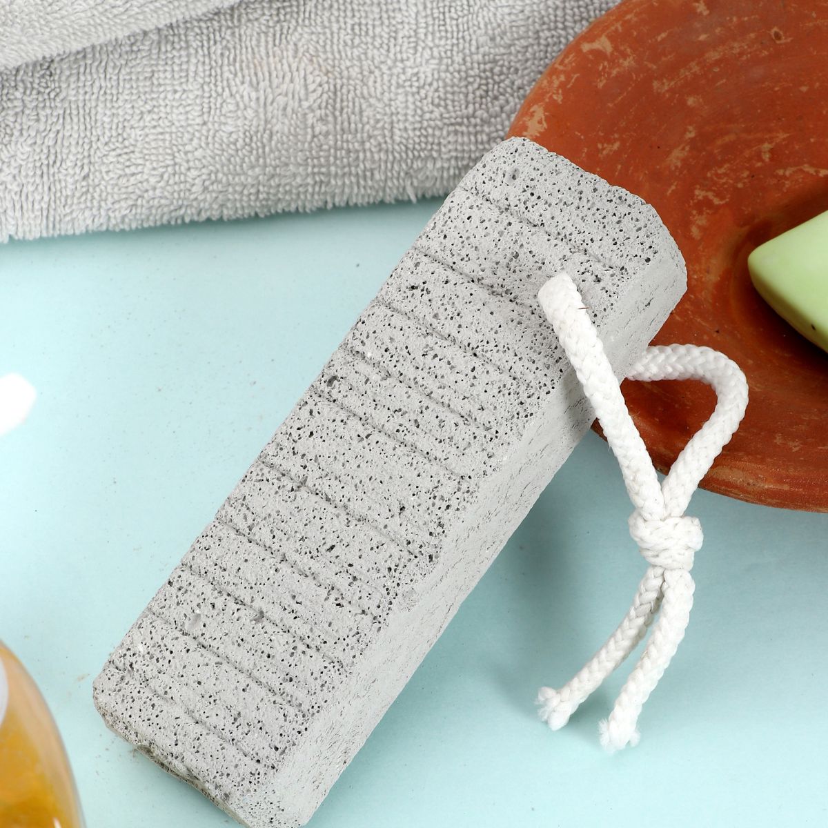 Natural Grey Pumice Stone (Pack of 2) | Gentle Foot Exfoliator – Foot Care on Brown Living™. SKU: KOE020-PS. Img 3.