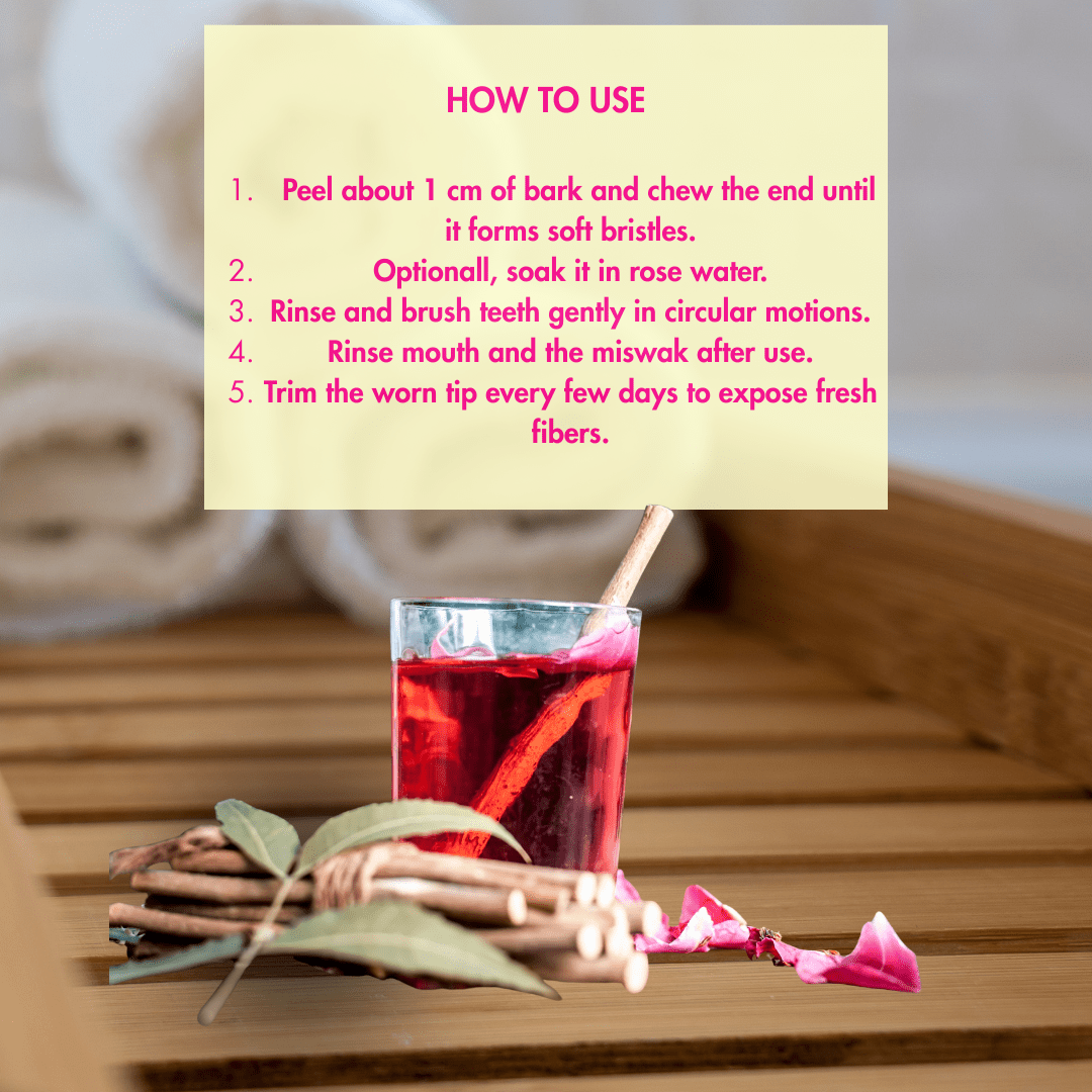 Natural Miswak Stick | Organic Datun | Pack of 10 – Oral Care on Brown Living™. SKU: B0FZC3Y95M. Img 4.