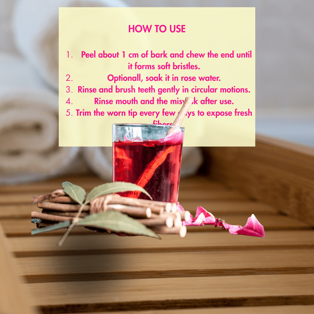 Natural Miswak Stick | Organic Datun | Pack of 5 – Oral Care on Brown Living™. SKU: B0FZSRLDMV. Img 4.