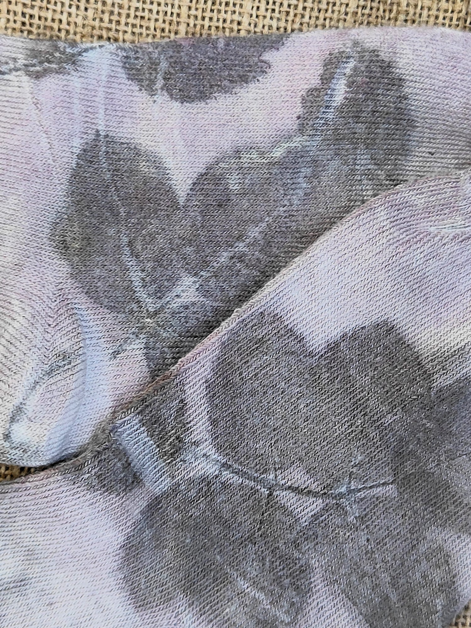 Naturally Dyed Sappan Leaf Ecoprinted Pure Cotton Socks – Womens Socks on Brown Living™. SKU: PC-SOCKS-02. Img 5.