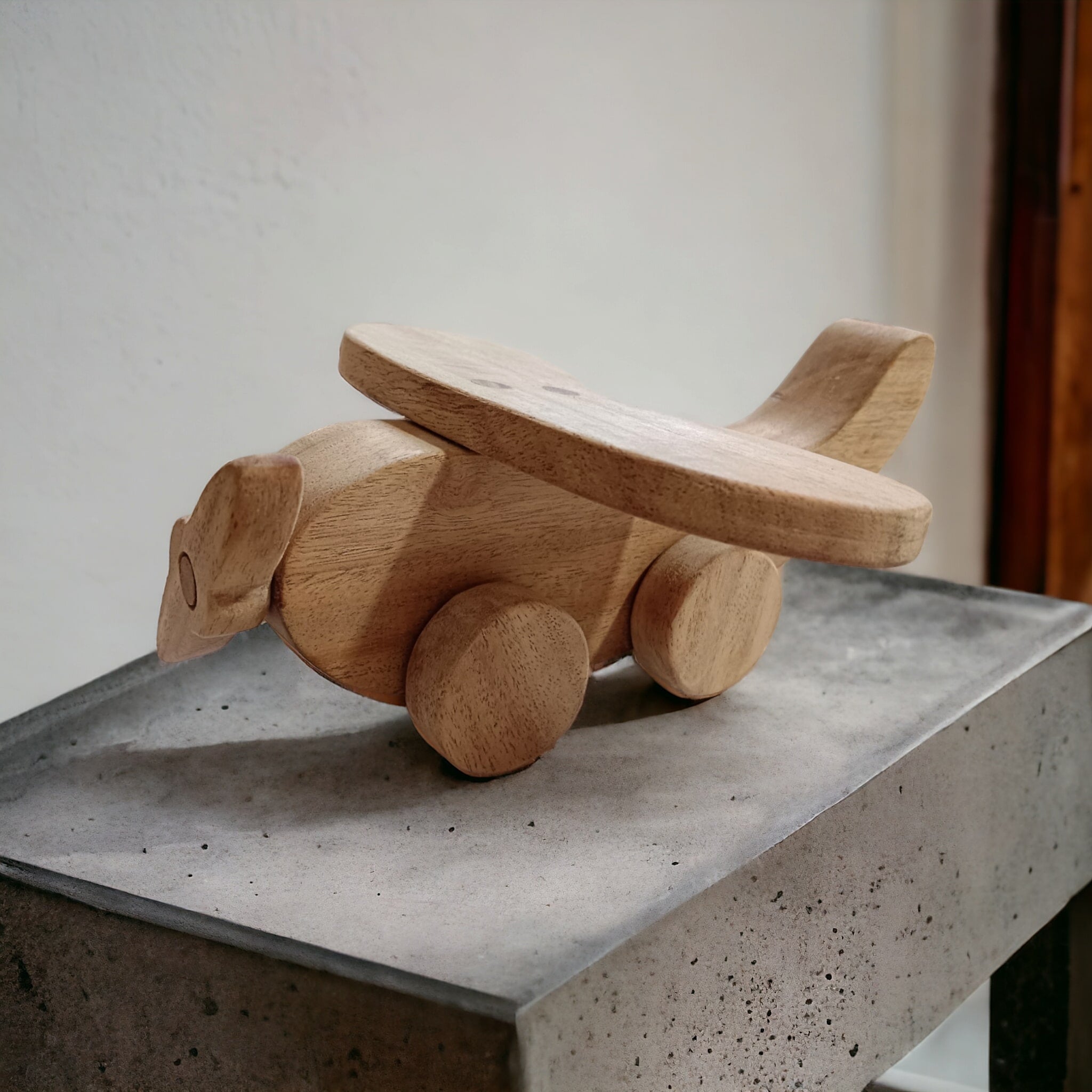 Neem Wooden Airplane Toy For Toddlers – Toy Trains & Vehicles on Brown Living™. SKU: W_ARPLN. Img 4.
