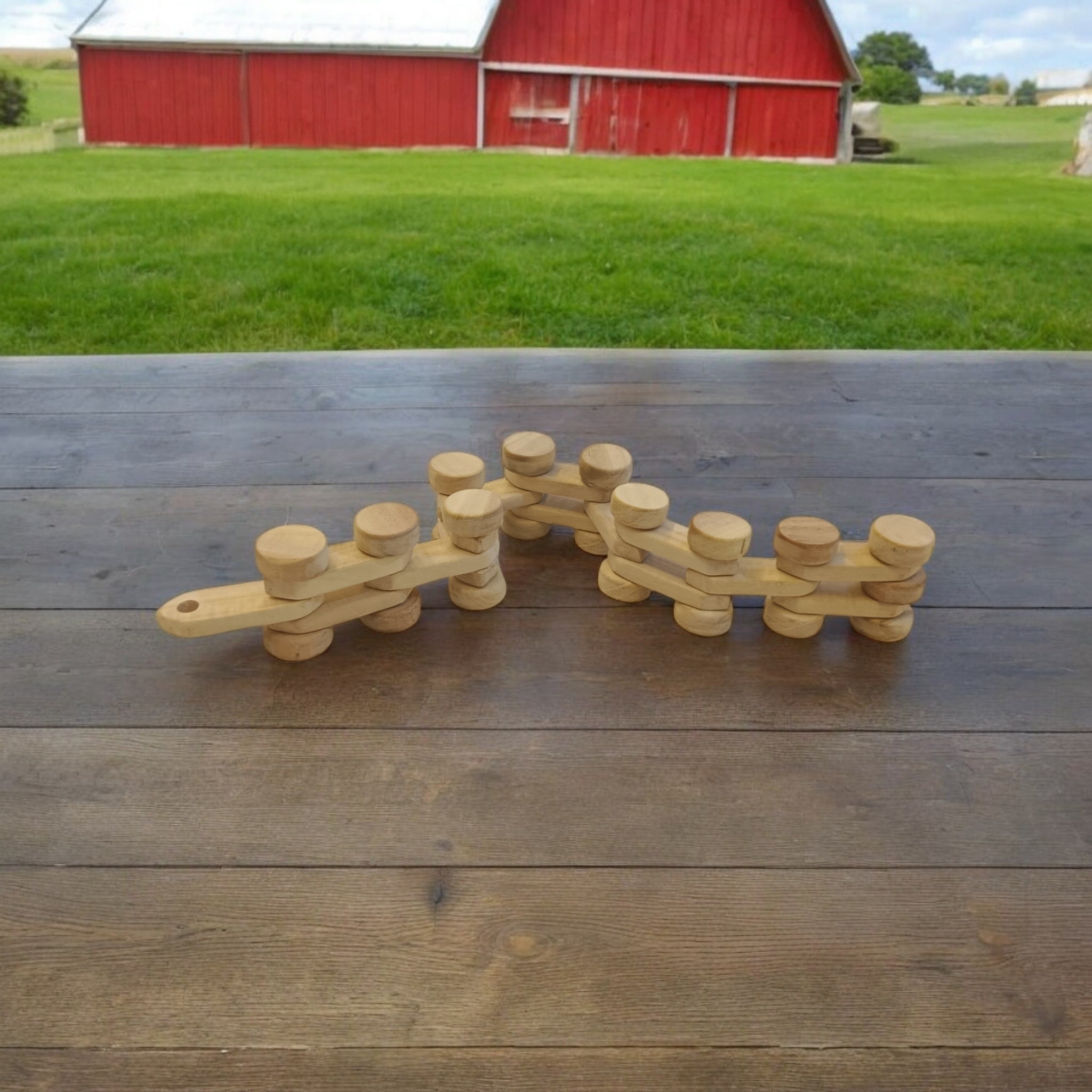 Neem Wooden Chain Car Toy For Toddlers – Toy Trains & Vehicles on Brown Living™. SKU: W_ChainCar. Img 4.