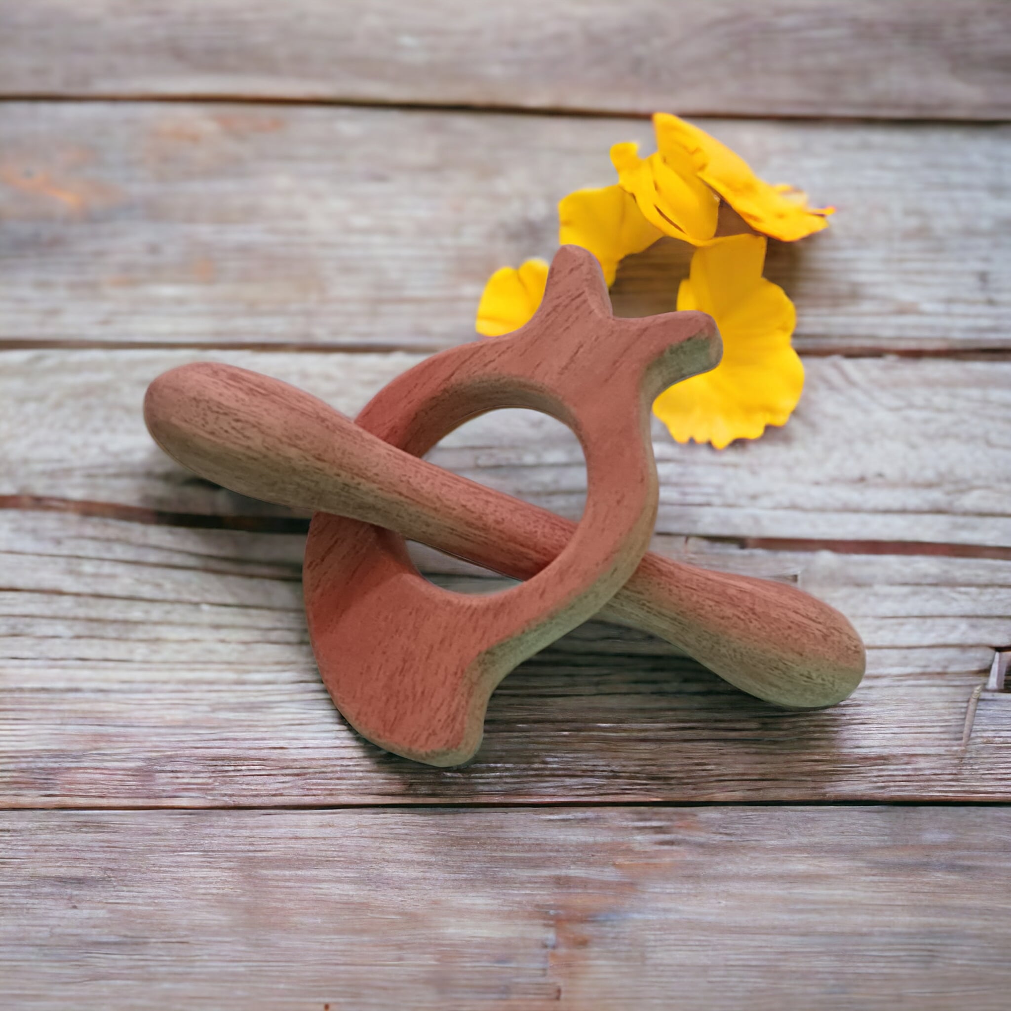 Neem Wooden Immunity Boosting Teethers – Mango & Dumbbell Shapes – Baby Teethers & Soothers on Brown Living™. SKU: T_MNG-DBL. Img 2.