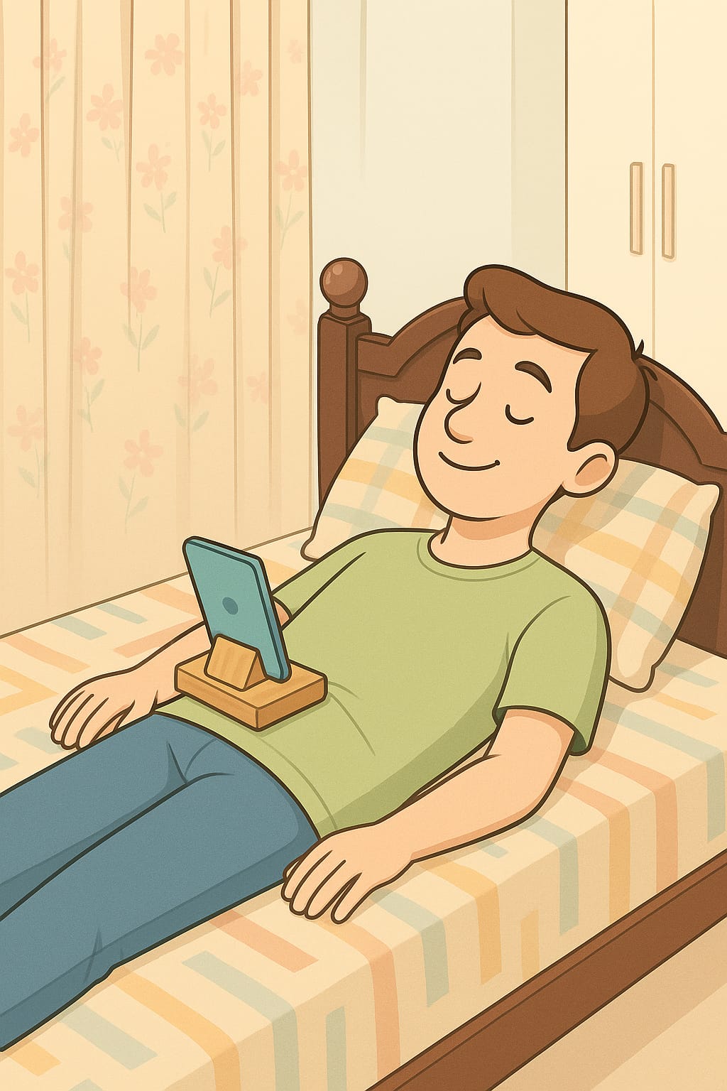 Neem Wooden Mobile Stand – Natural, Strong & Sustainable – Wooden Toys on Brown Living™. SKU: AC_MBSTND. Img 7.