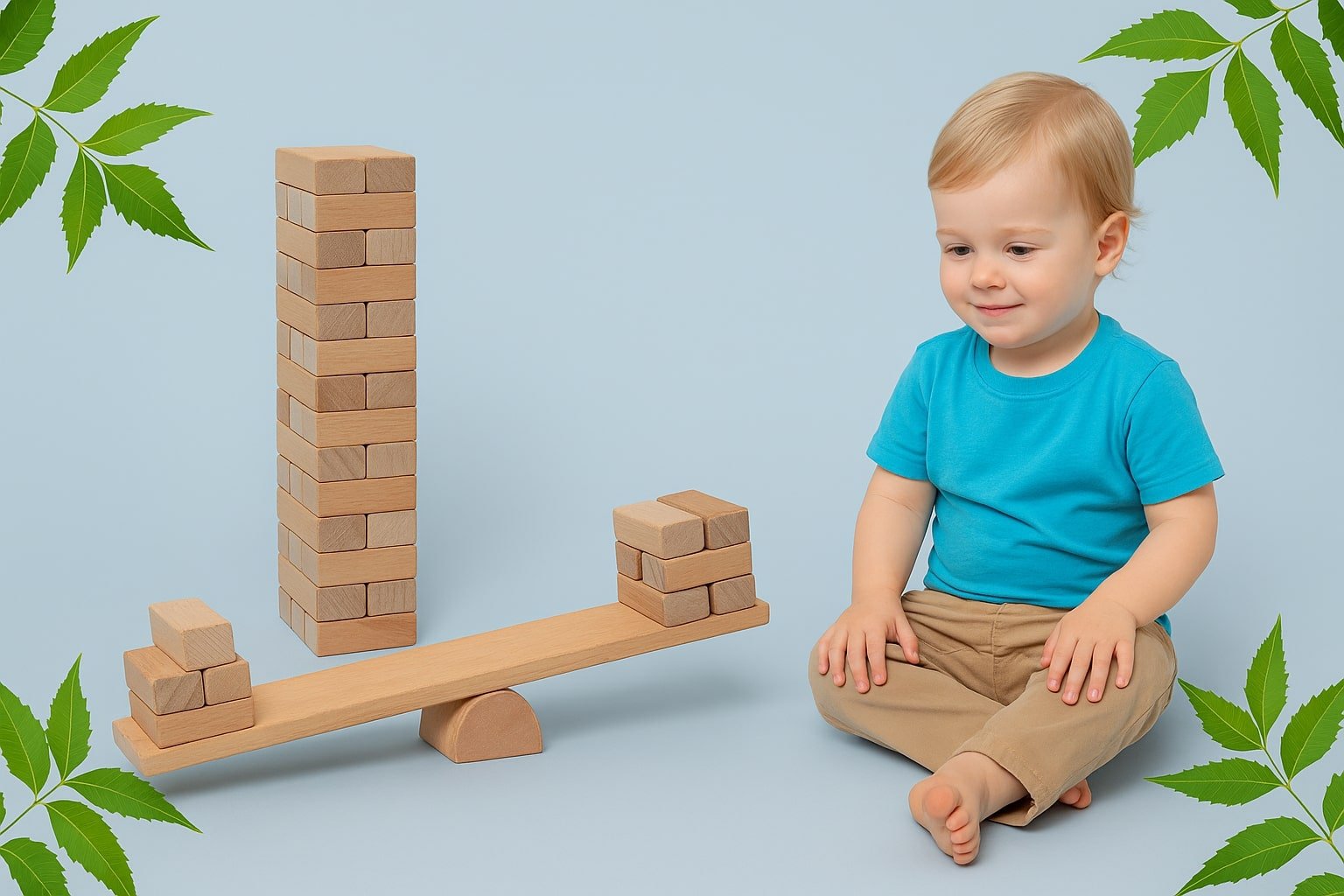 Neem Wooden Tumbling Tower (54 Blocks) | Skill Play Game for Kids – Wooden Toys on Brown Living™. SKU: BB_Ttower-SISA. Img 2.