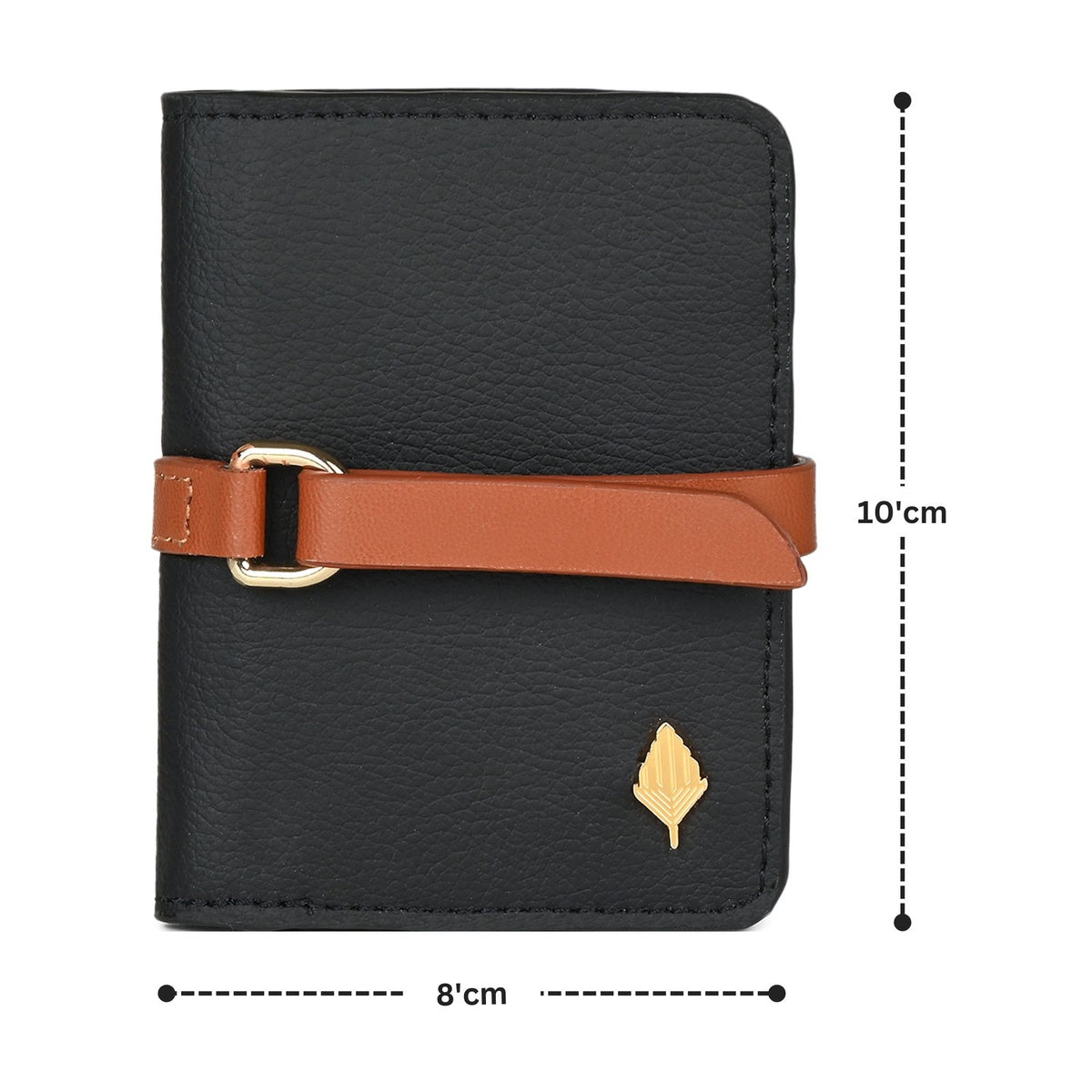 Neith Vegan Leather Cardholder (Black & Gingerbread) – Card Sleeves on Brown Living™. SKU: CHGH8006. Img 7.