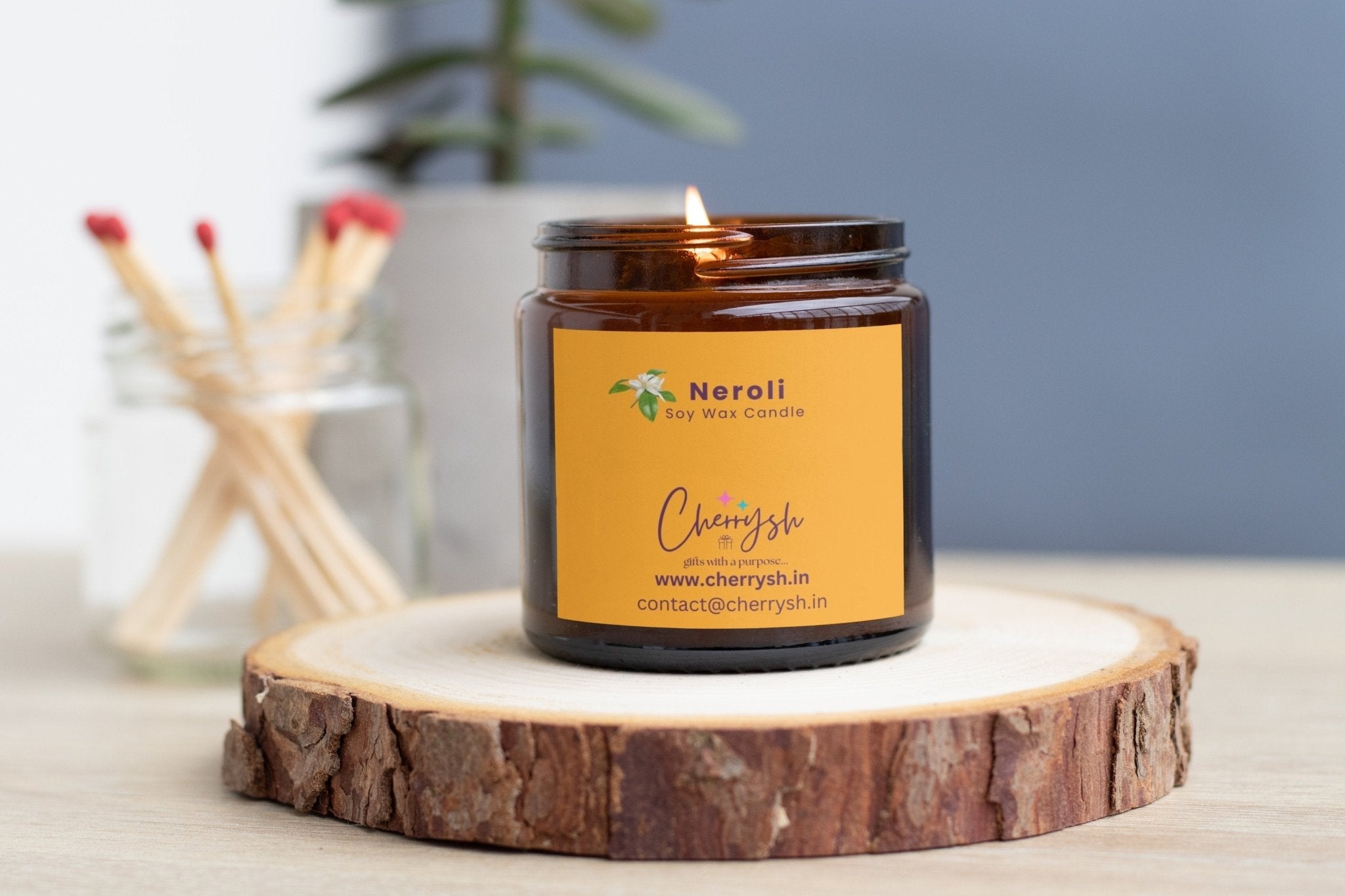 Neroli Jar Candle | Floral Scented Soy Wax Candle – Candles & Fragrances on Brown Living™. SKU: CH-JR-1194. Img 2.
