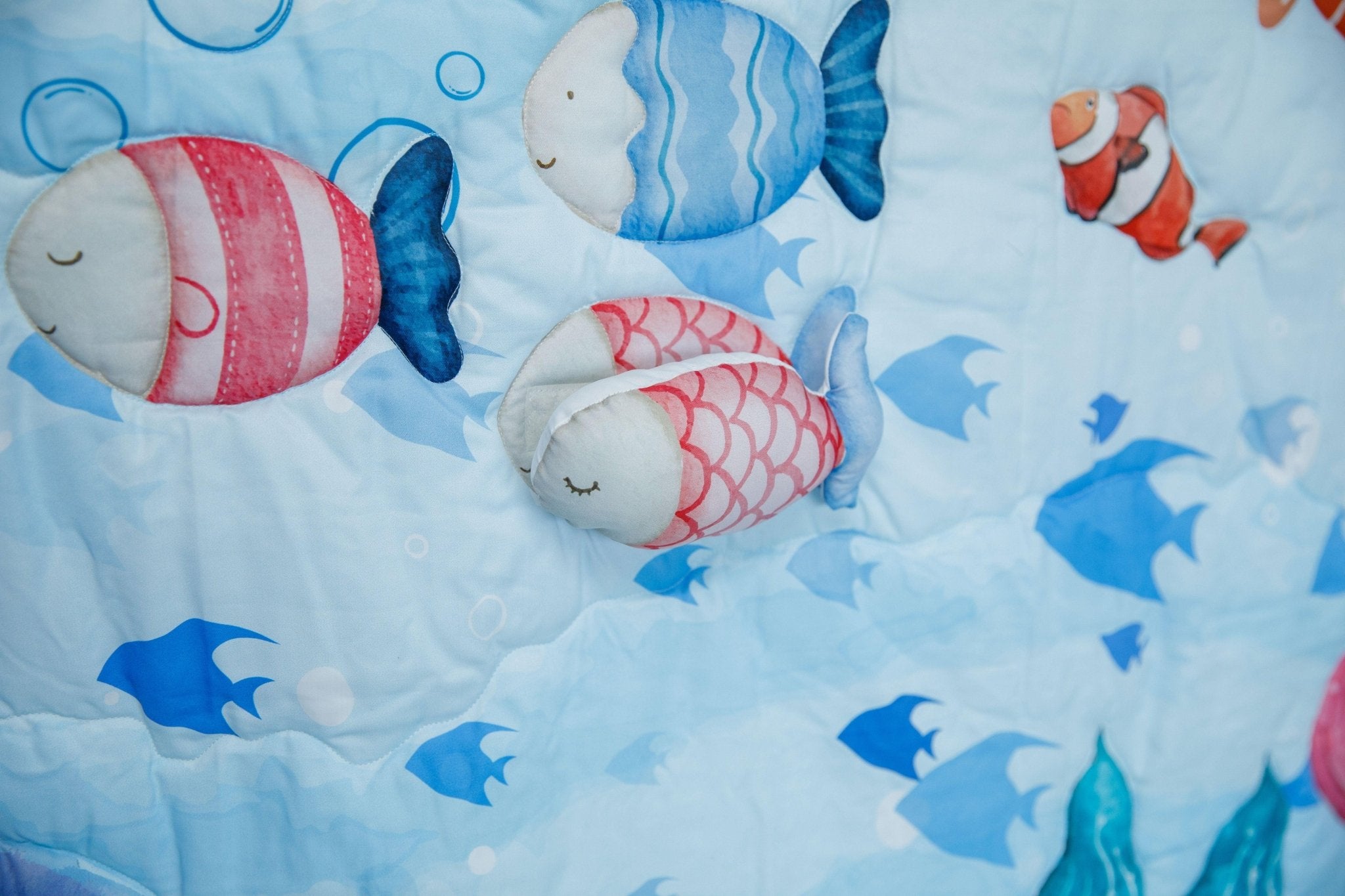 Newborn Sensory Playmat Mermaid Theme Baby Play Mat – Play Mats on Brown Living™. SKU: NSPMERM. Img 4.