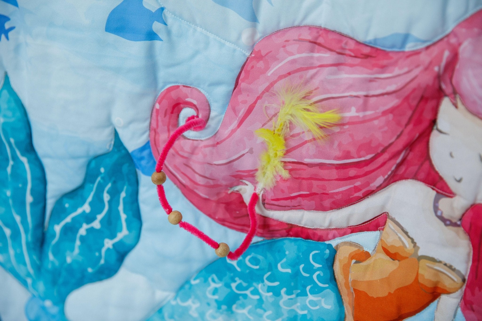Newborn Sensory Playmat Mermaid Theme Baby Play Mat – Play Mats on Brown Living™. SKU: NSPMERM. Img 2.