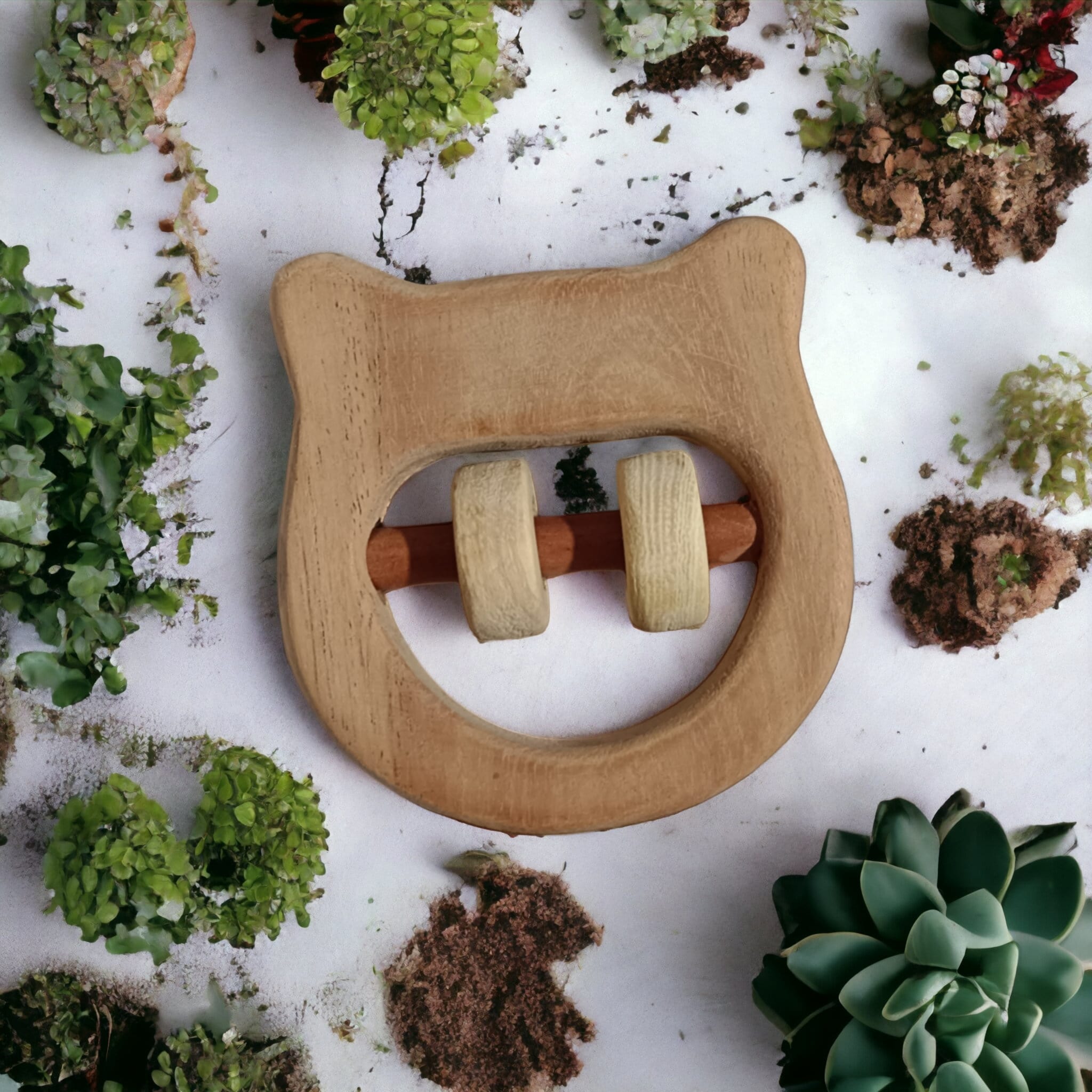 Nice Sound Making Neem Wooden Rattles For Toddlers – Baby Rattles on Brown Living™. SKU: R_HPHD-SPR. Img 9.