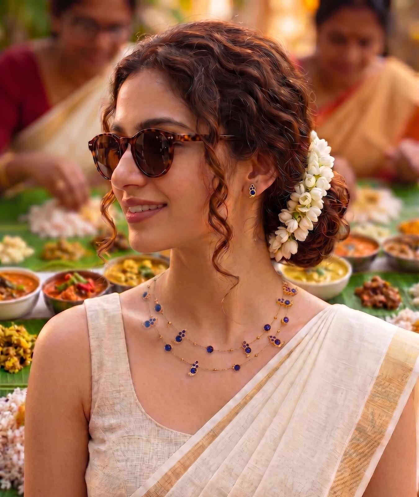 Nilaya Layers Necklace | Handcrafted Layered Statement Necklace – Jewellery on Brown Living™. SKU: SAR1008. Img 1.