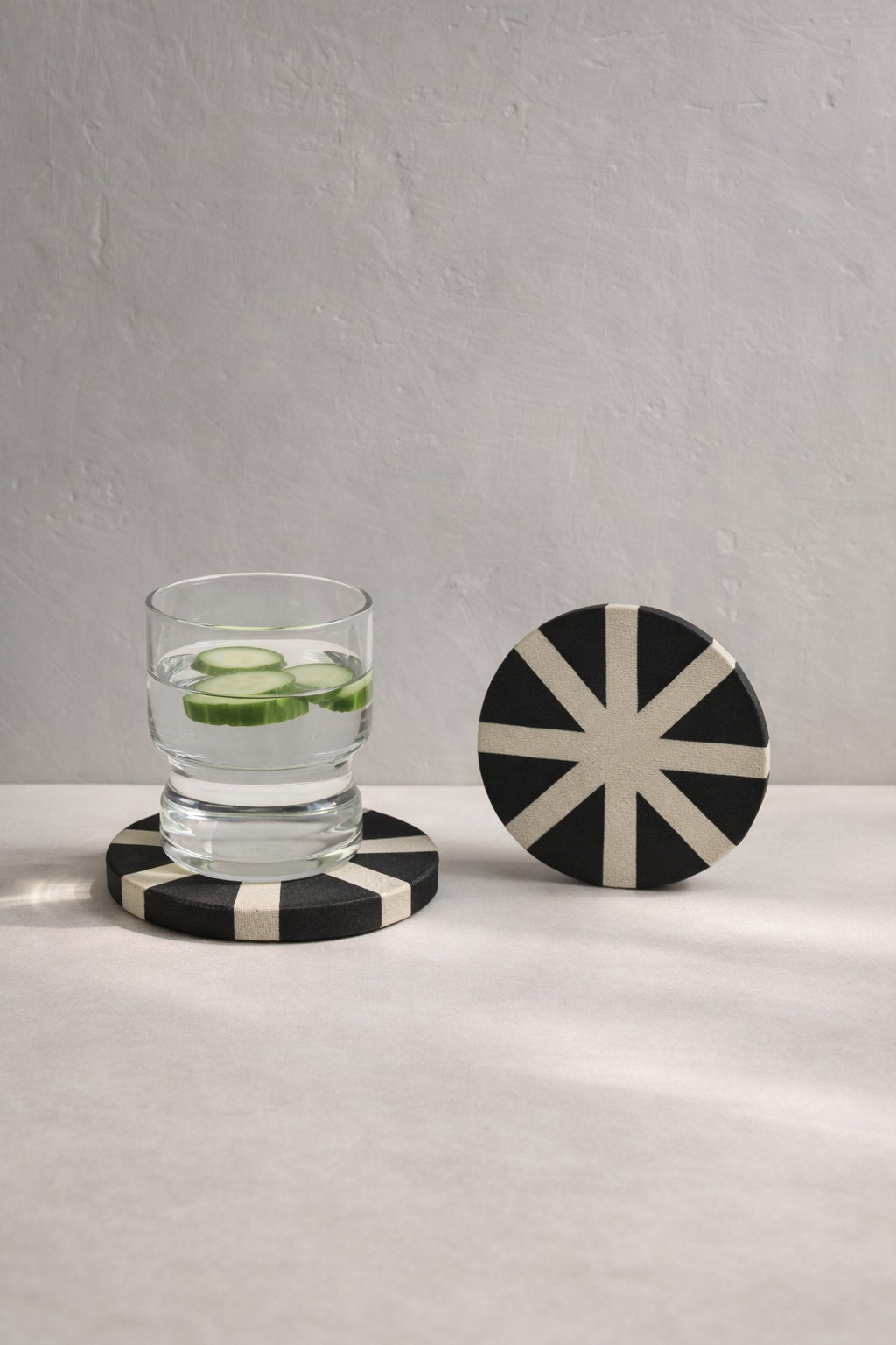 Noir Coasters Set Of 2 Minimal Work Desk Drink Coasters – Coasters on Brown Living™. SKU: KOI-CO-BB-016. Img 2.