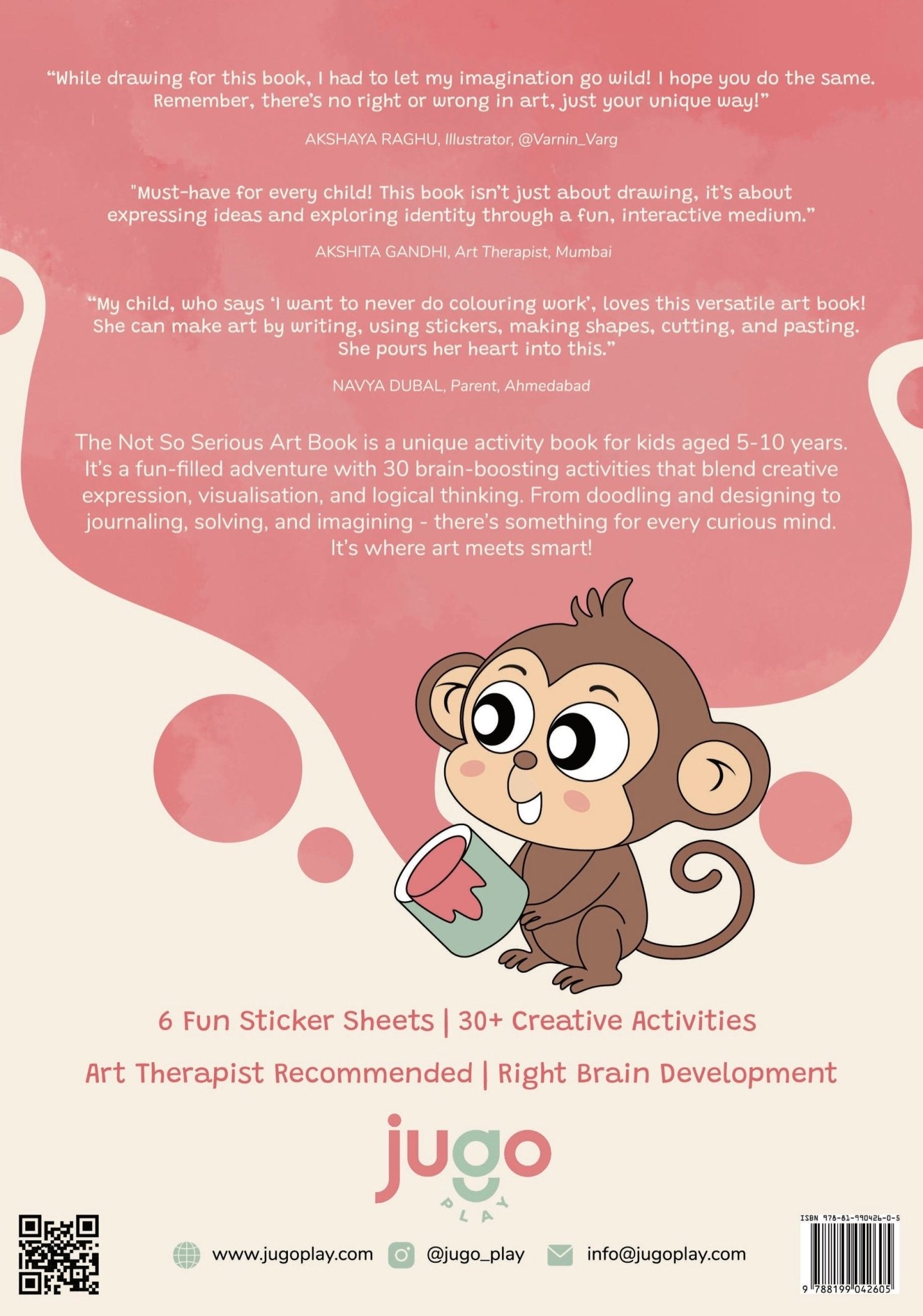 Not So Serious Art Book | Creative Sketch & Doodle Book – Art & Craft Supplies on Brown Living™. SKU: JP-21. Img 2.