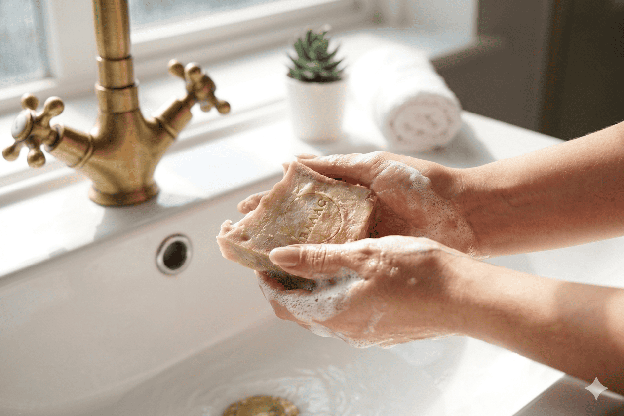 Nourish Cold Processed Soap - Shea Butter, Honey & Rose – Body Soap on Brown Living™. SKU: BGCPS000003. Img 3.