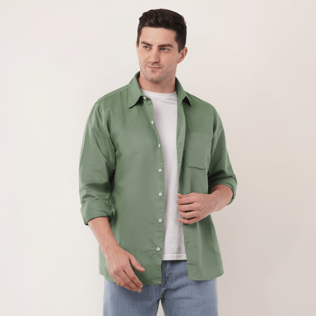 Olive Creek | Hemp Cotton Sustainable Shirt | Men – Men Shirt on Brown Living™. SKU: OliveCreek-S. Img 5.