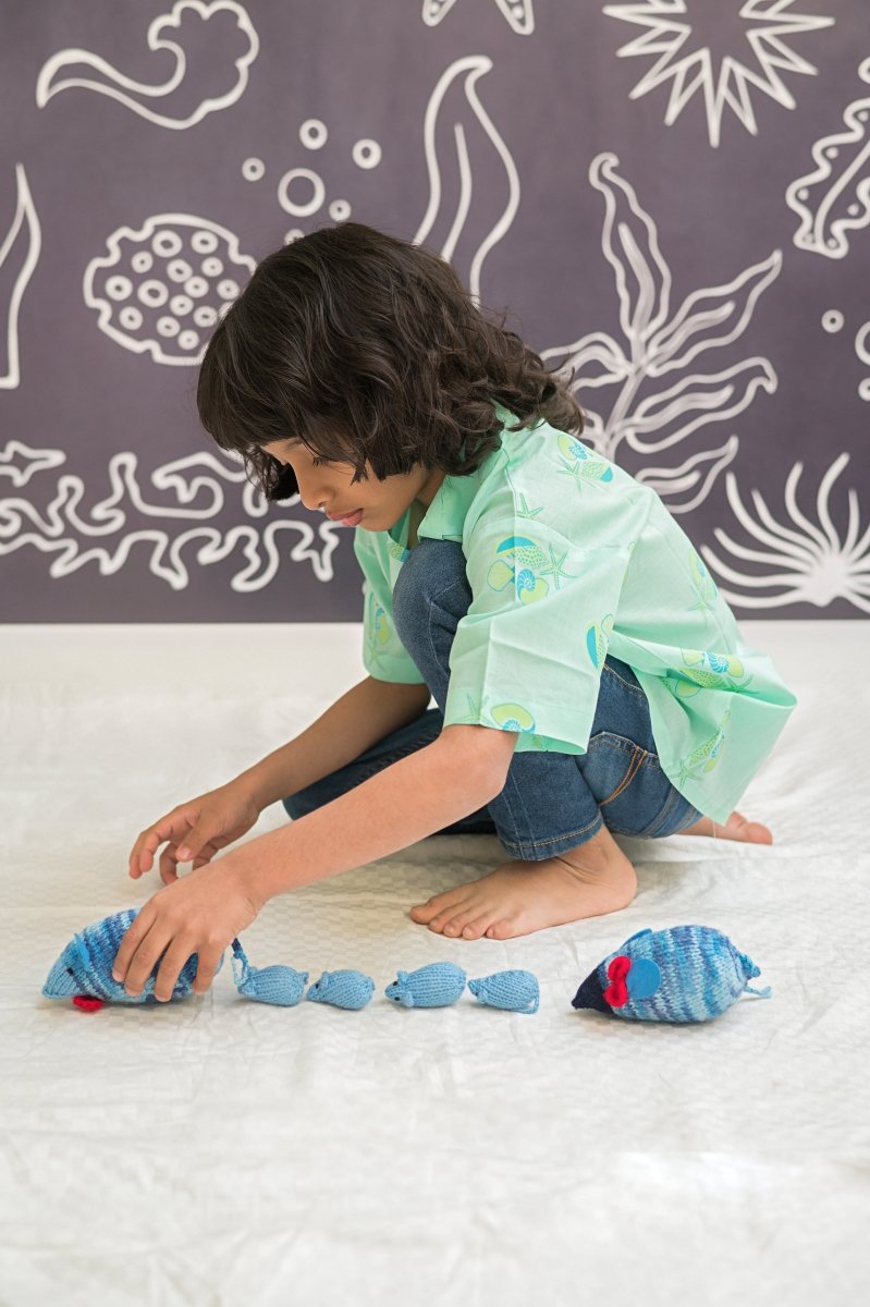 Olive The Seashells - Boys Cotton Shirt – Kids Shirts on Brown Living™. SKU: MITHBS - 077 - 13070. Img 5.