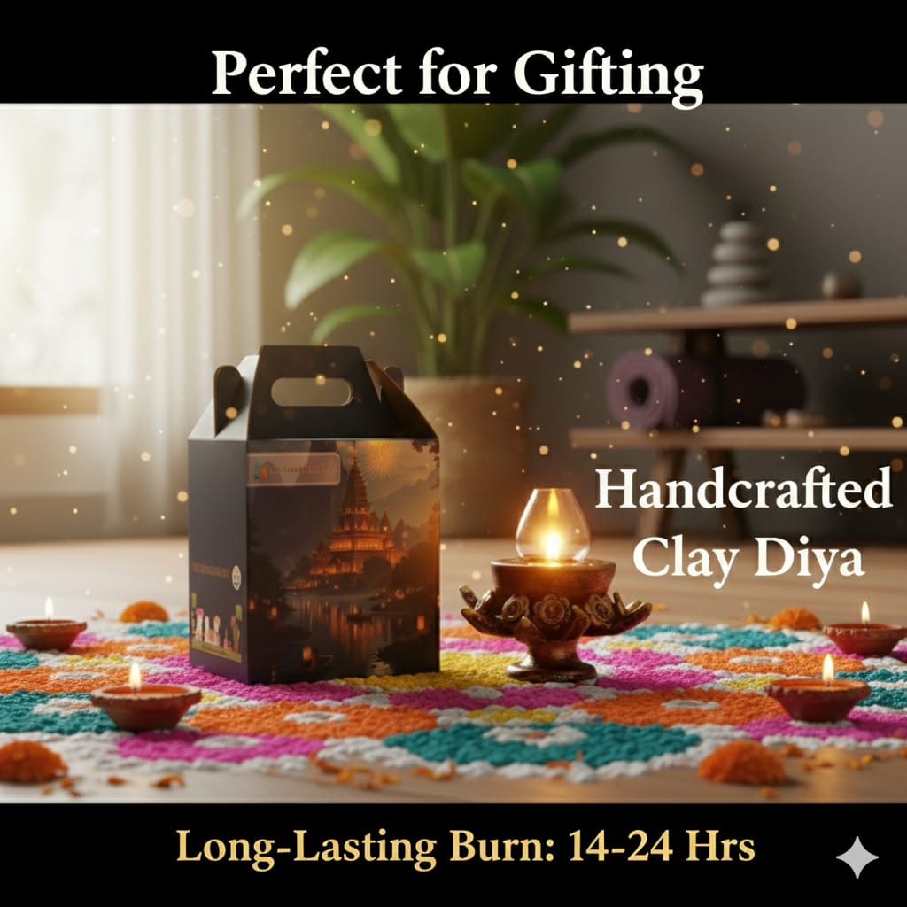 Open Rose Akand Jyot - Diwali Decoration & Festival Lighting – Home Decor on Brown Living™. SKU: D61. Img 5.