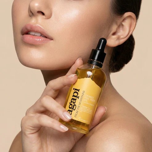 Orange Peel Body Oil- 100ml – Body Oil on Brown Living™. SKU: OPMO-01. Img 2.