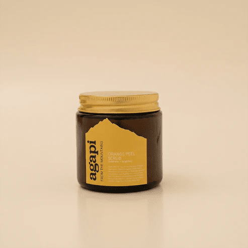 Orange Peel Scrub- 100g – Body Scrub on Brown Living™. SKU: OPS-01. Img 1.