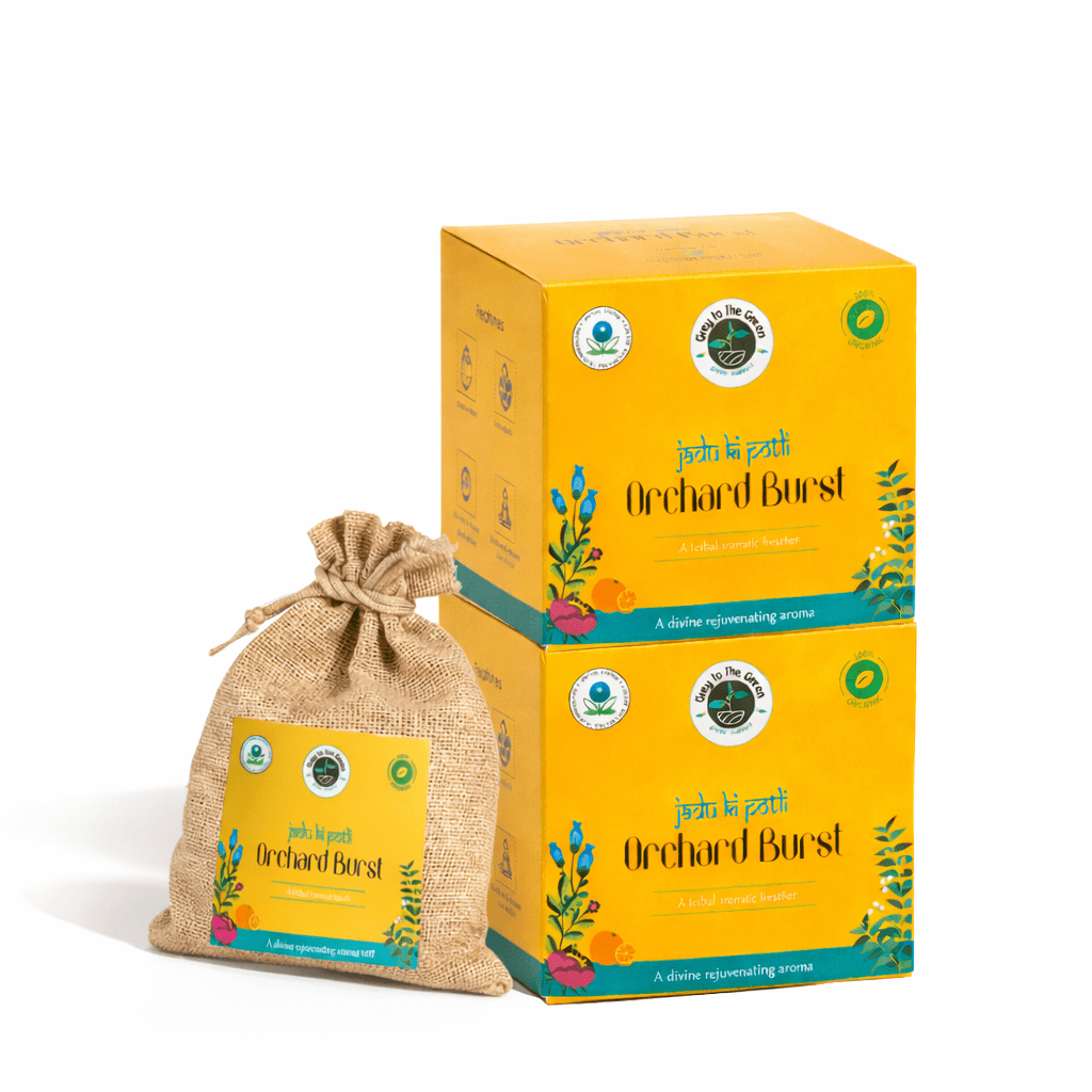 Orchard Burst Aroma Pouch Pack of 2 – Fresh Fruity Orchard Fragrance – Fragrance Diffusers on Brown Living™. SKU: BLP2004-Orchard-Burst. Img 1.