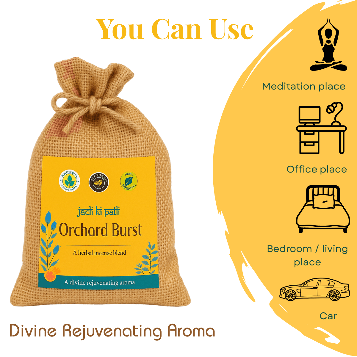 Orchard Burst Aroma Pouch Pack of 2 – Fresh Fruity Orchard Fragrance – Fragrance Diffusers on Brown Living™. SKU: BLP2004-Orchard-Burst. Img 3.