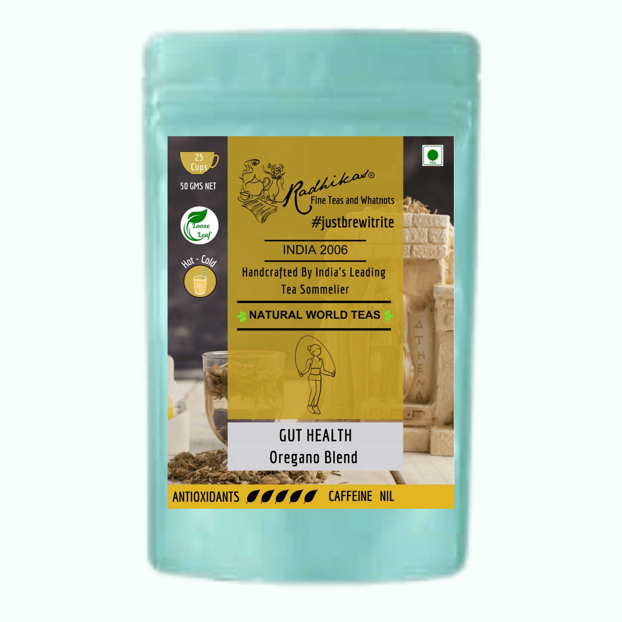 GUT HEALTH Oregano Blend - Health Benefits of Greek Oregano Tisane Herbal Tea