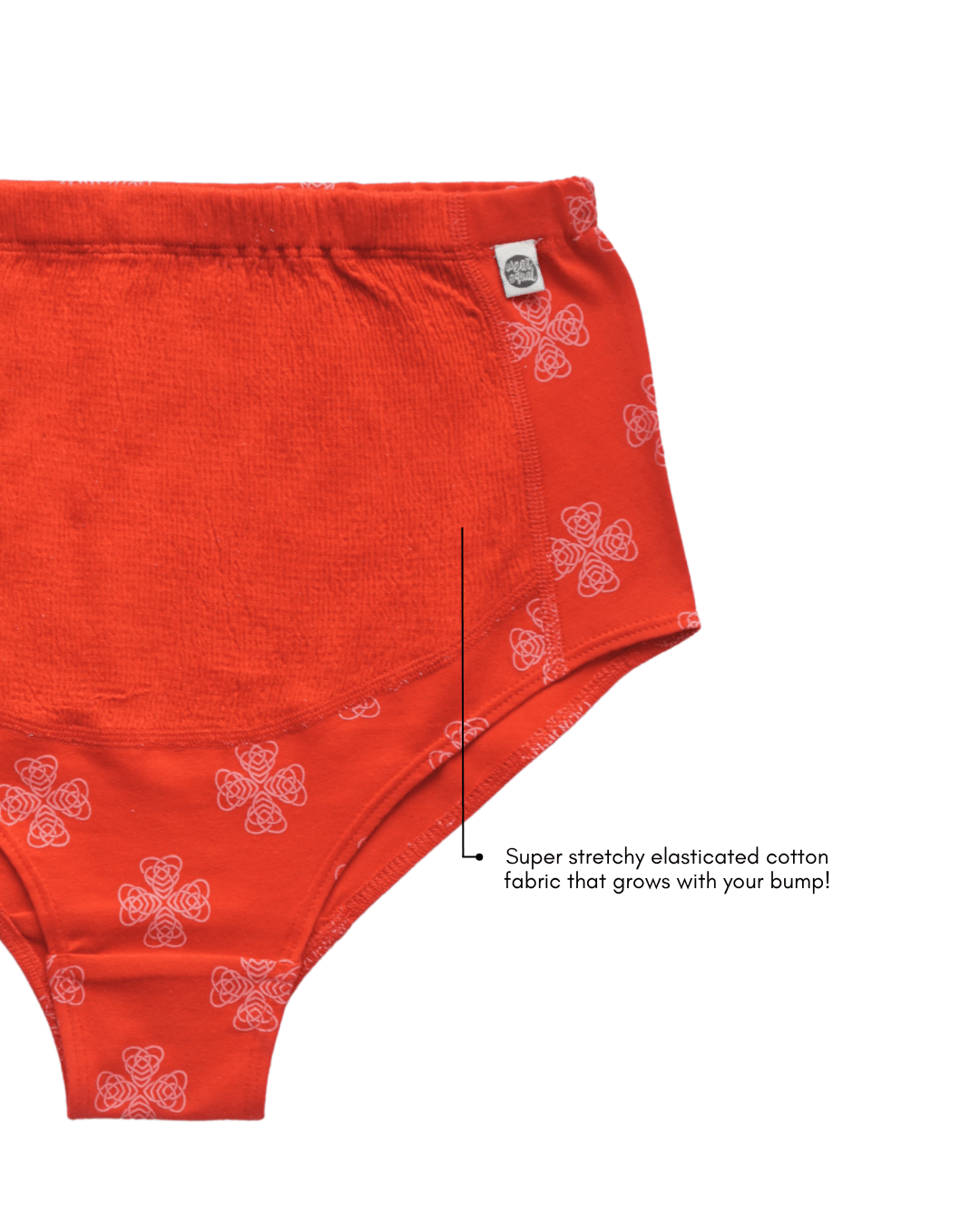 Organic Cotton Maternity Brief | Women’s Comfortable Innerwear – Womens Maternity Wear on Brown Living™. SKU: 005BATMTREDAOP-S. Img 1.