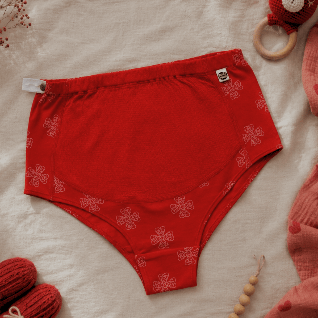 Organic Cotton Maternity Brief | Women’s Comfortable Innerwear – Womens Maternity Wear on Brown Living™. SKU: 005BATMTREDAOP-S. Img 8.