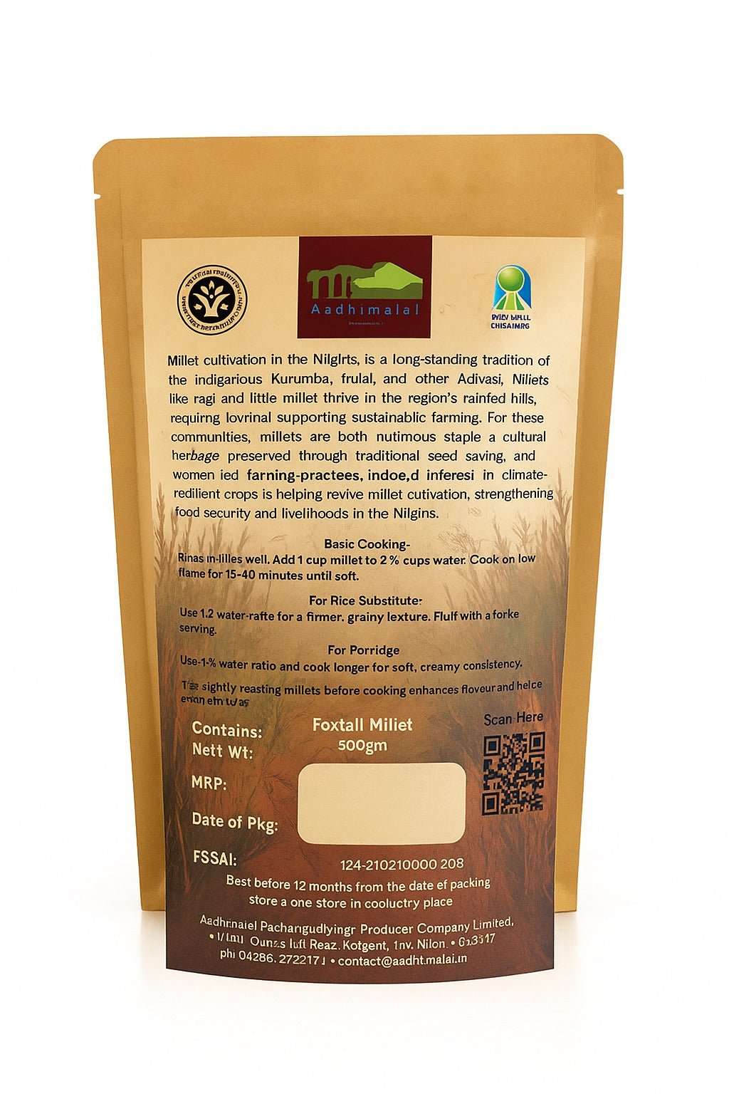 Organic Millets – Traditions of the Hills | Premium Millet Series – Cereal & Meusli on Brown Living™. SKU: APPCL-120. Img 2.