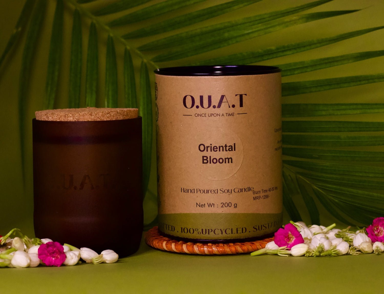 Oriental Bloom Handpoured Soy Wax Scented Candle – Candles & Fragrances on Brown Living™. SKU: OB10. Img 2.