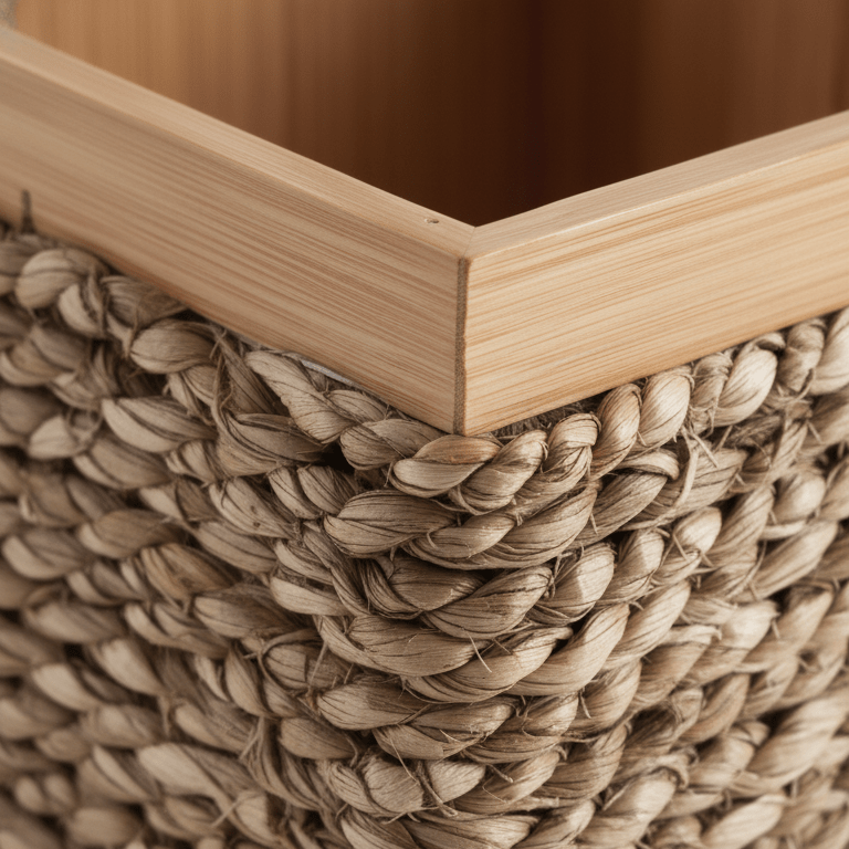 Oslo Bamboo Multipurpose Storage Box | Handcrafted Organizer – Baskets & Boxes on Brown Living™. SKU: oslostoragebox. Img 4.