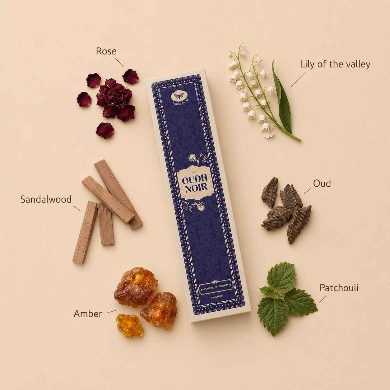 Oudh Noir Dhoop Sticks – Pooja Needs on Brown Living™. SKU: EMDS02_2. Img 4.