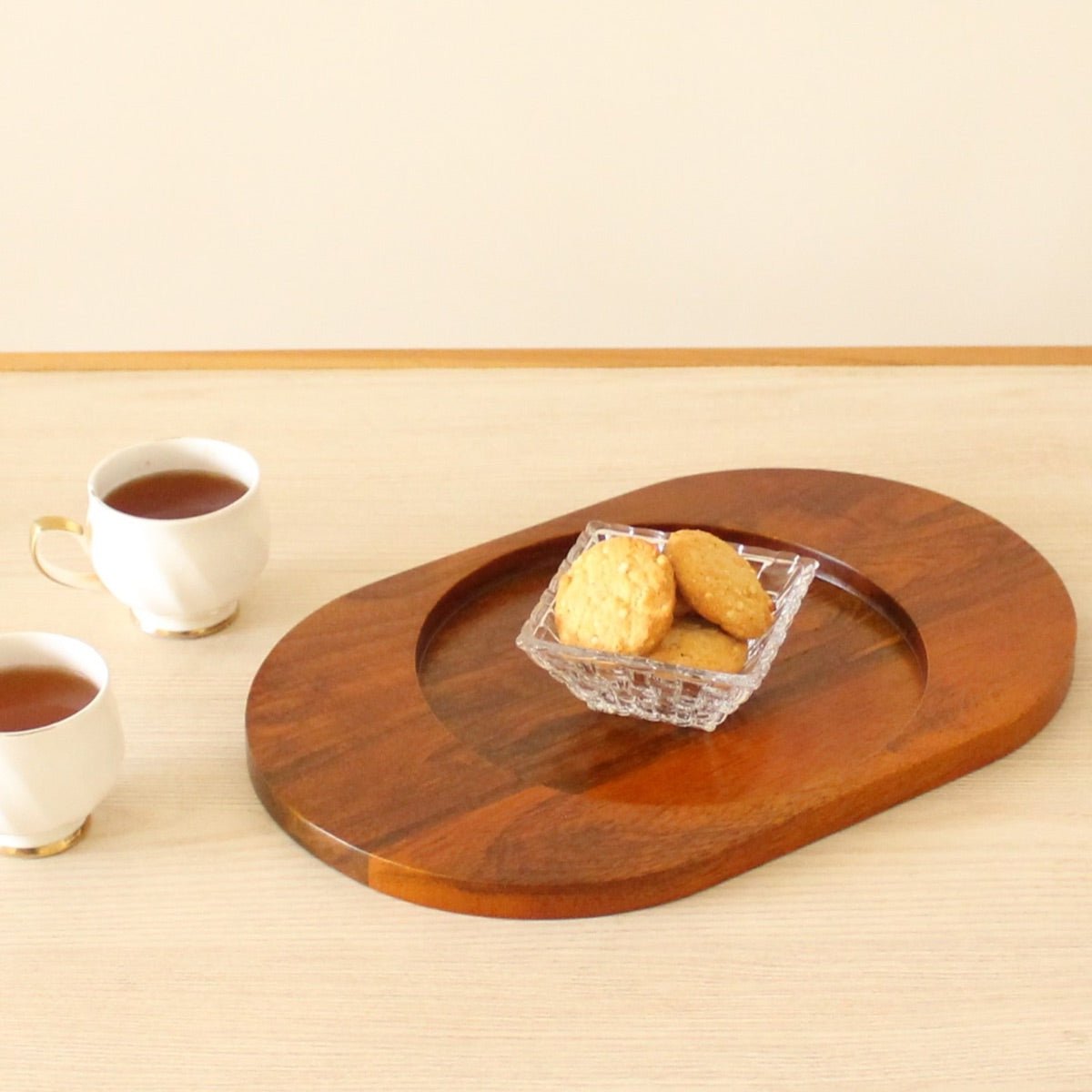 Oval - Ellipse Mango Wood Serving Platter Tray – Trays & Platters on Brown Living™. SKU: ST0103. Img 2.