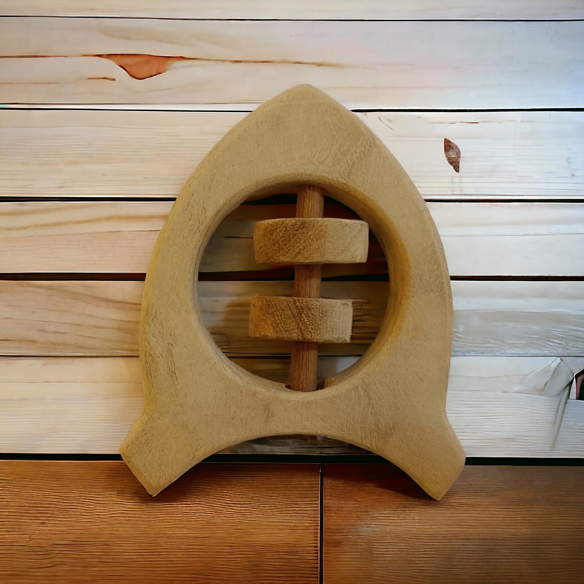 Pack Of 6 Neem Wooden Rattles – Sound Making Toys For Toddlers – Baby Rattles on Brown Living™. SKU: R_SET6. Img 6.