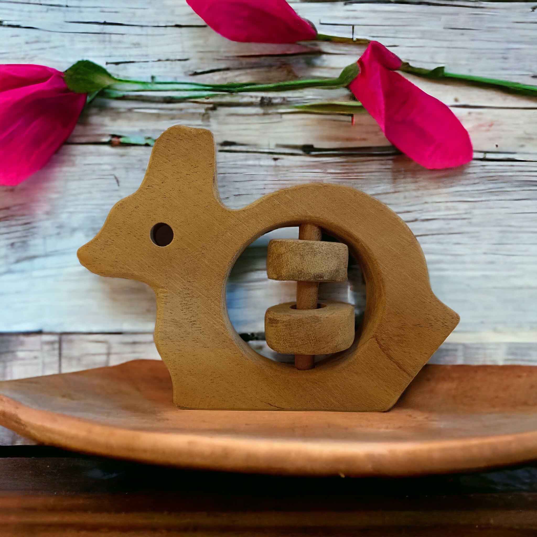 Pack Of 6 Neem Wooden Rattles – Sound Making Toys For Toddlers – Baby Rattles on Brown Living™. SKU: R_SET6. Img 7.