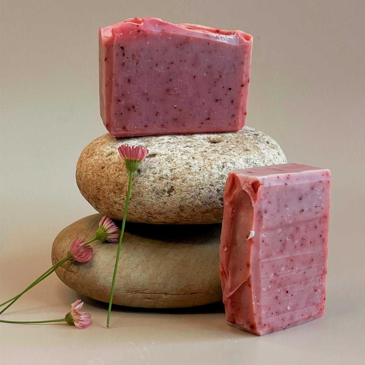 Pahadi Blush Cold Process Soap | Handmade Natural Skincare Bar – Body Soap on Brown Living™. SKU: LN-HR01. Img 2.