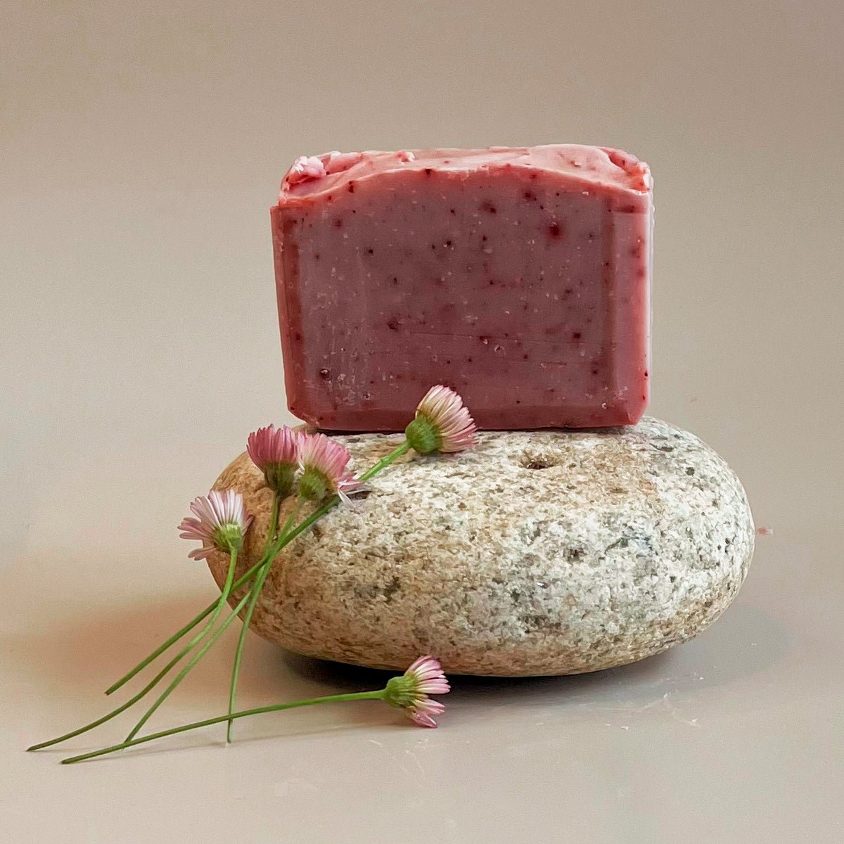 Pahadi Blush Cold Process Soap | Handmade Natural Skincare Bar – Body Soap on Brown Living™. SKU: LN-HR01. Img 1.