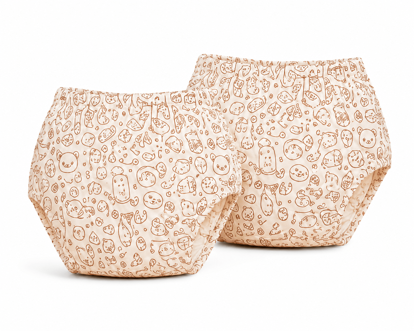 Patented Bamboo Leak-proof Reusable Baby / kids Diaper | Pack of 2 – Baby Diapers on Brown Living™. SKU: KIDS-DIAPER-0-TO-3-MONTH-BEIG. Img 5.